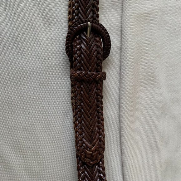 Talbots Brown Braid Belt - Picture 2 of 4